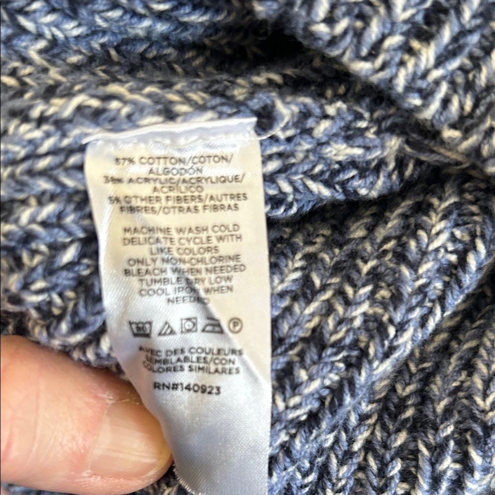 Blue Patterned Women's Sweater - Picture 6 of 6